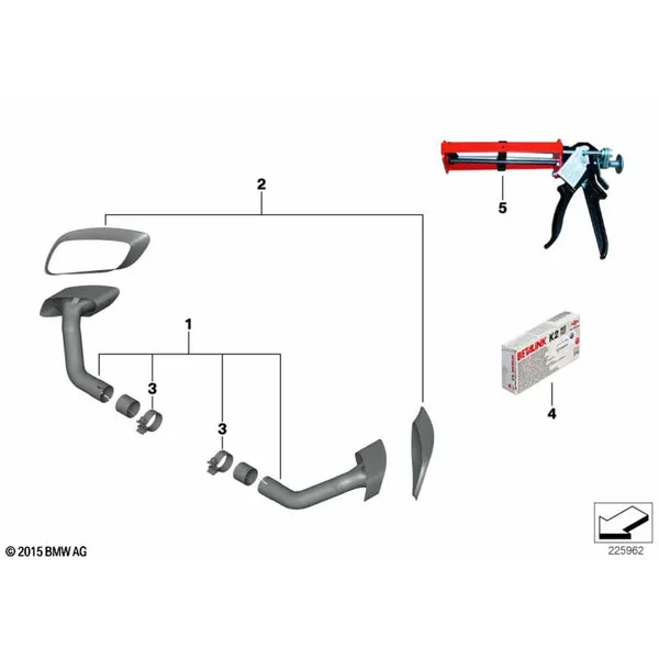Насадка на выпуск.трубу, хром