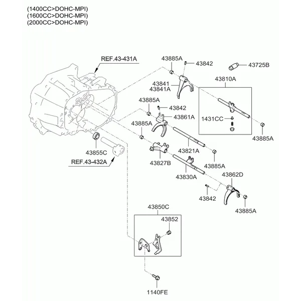 GEAR SHIFT CONTROL - MANUAL