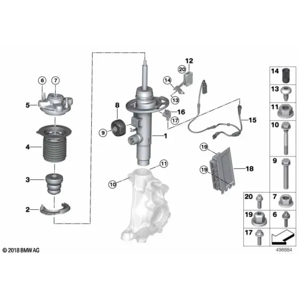 Передняя амортизационная стойка VDC