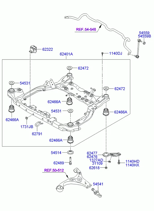 Подрамник передней подвески