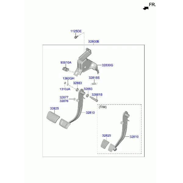 педаль тормоза и сцепления