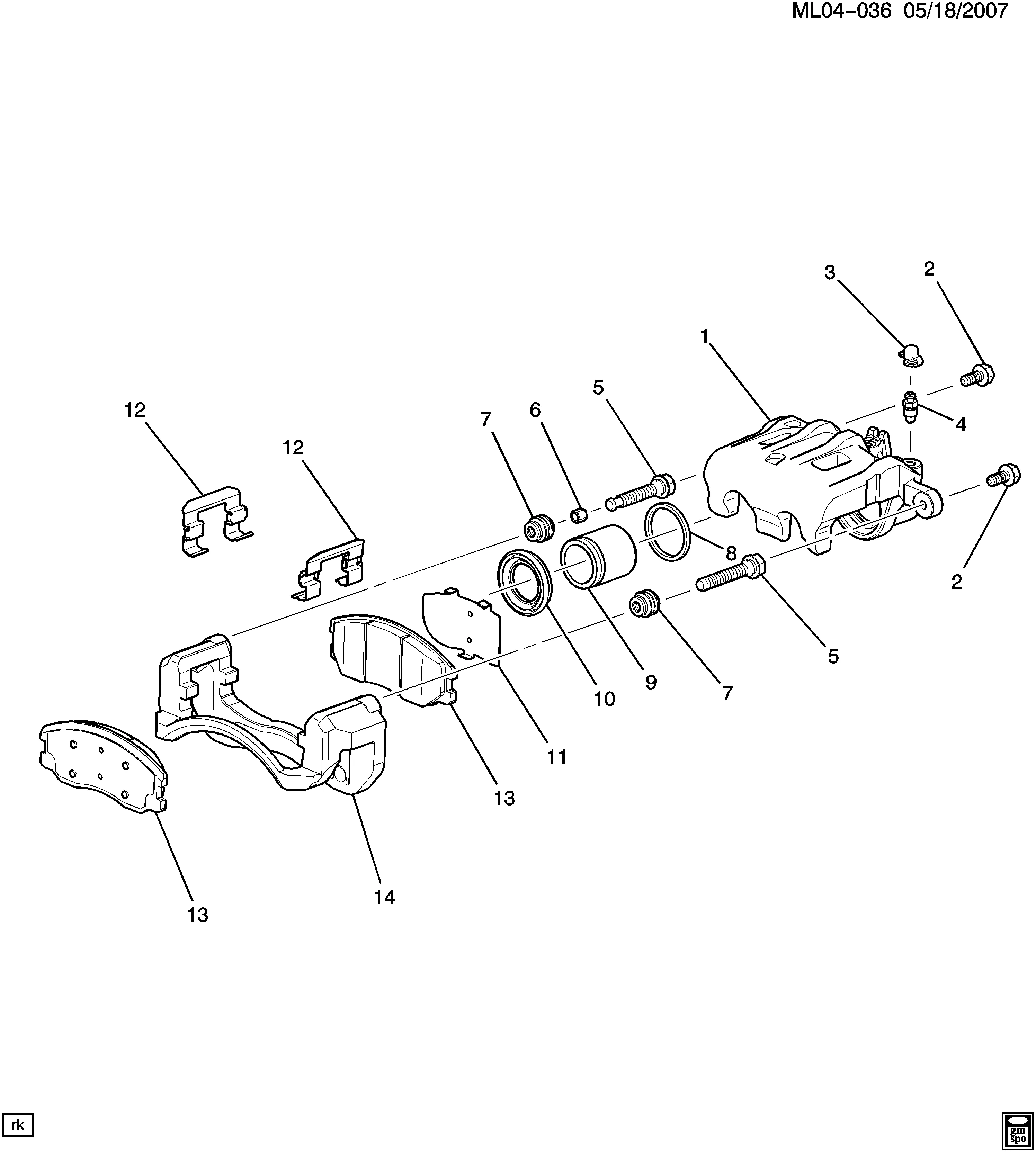 BRAKE CALIPER/FRONT