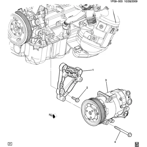 A/C COMPRESSOR MOUNTING (LUJ/1.4C)