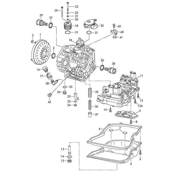 Гидротрансформатор Масляный поддон Блок клапанов для 6-ступенчатой АКП