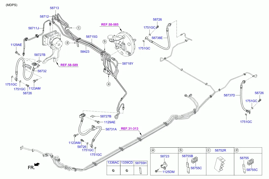 Трубопровод гидропривода тормозов