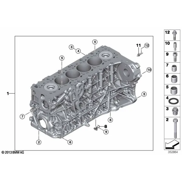 Блок-картер двигателя