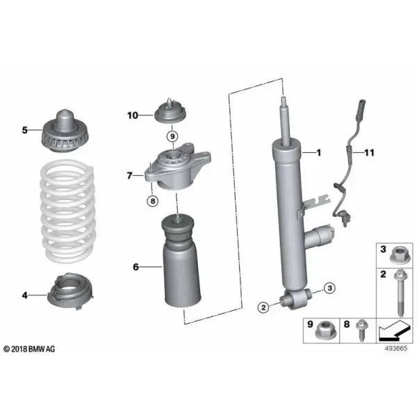 Задняя амортизационная стойка с VDC