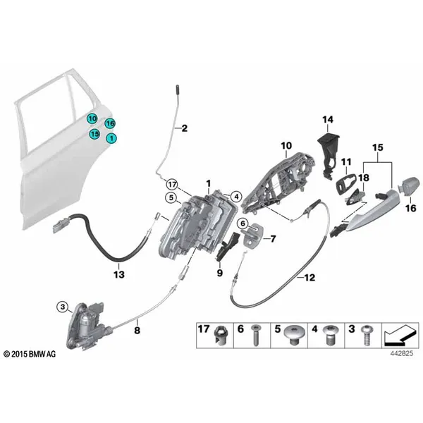 Система замков задней двери