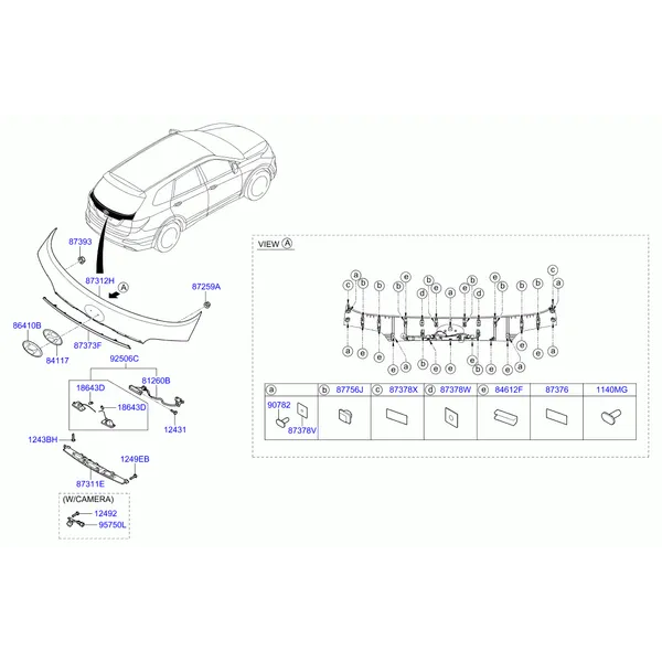 молдинг задней панели