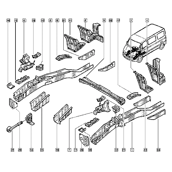 Передняя часть пола