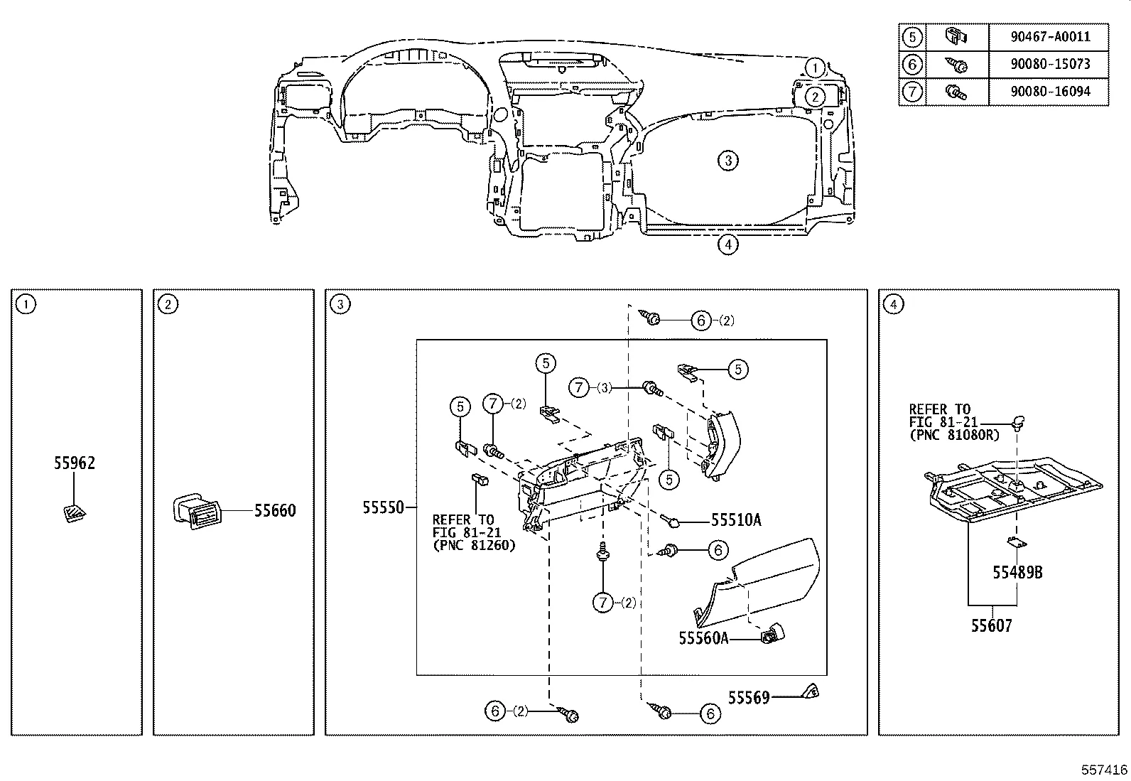 INSTRUMENT PANEL & GLOVE COMPARTMENT