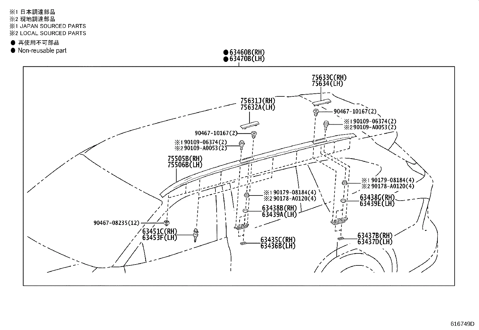 ROOF PANEL & BACK WINDOW GLASS