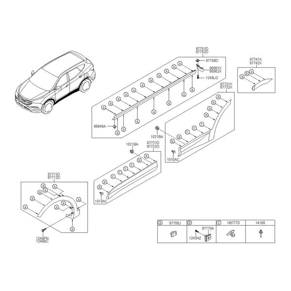 молдинг кузова боковой