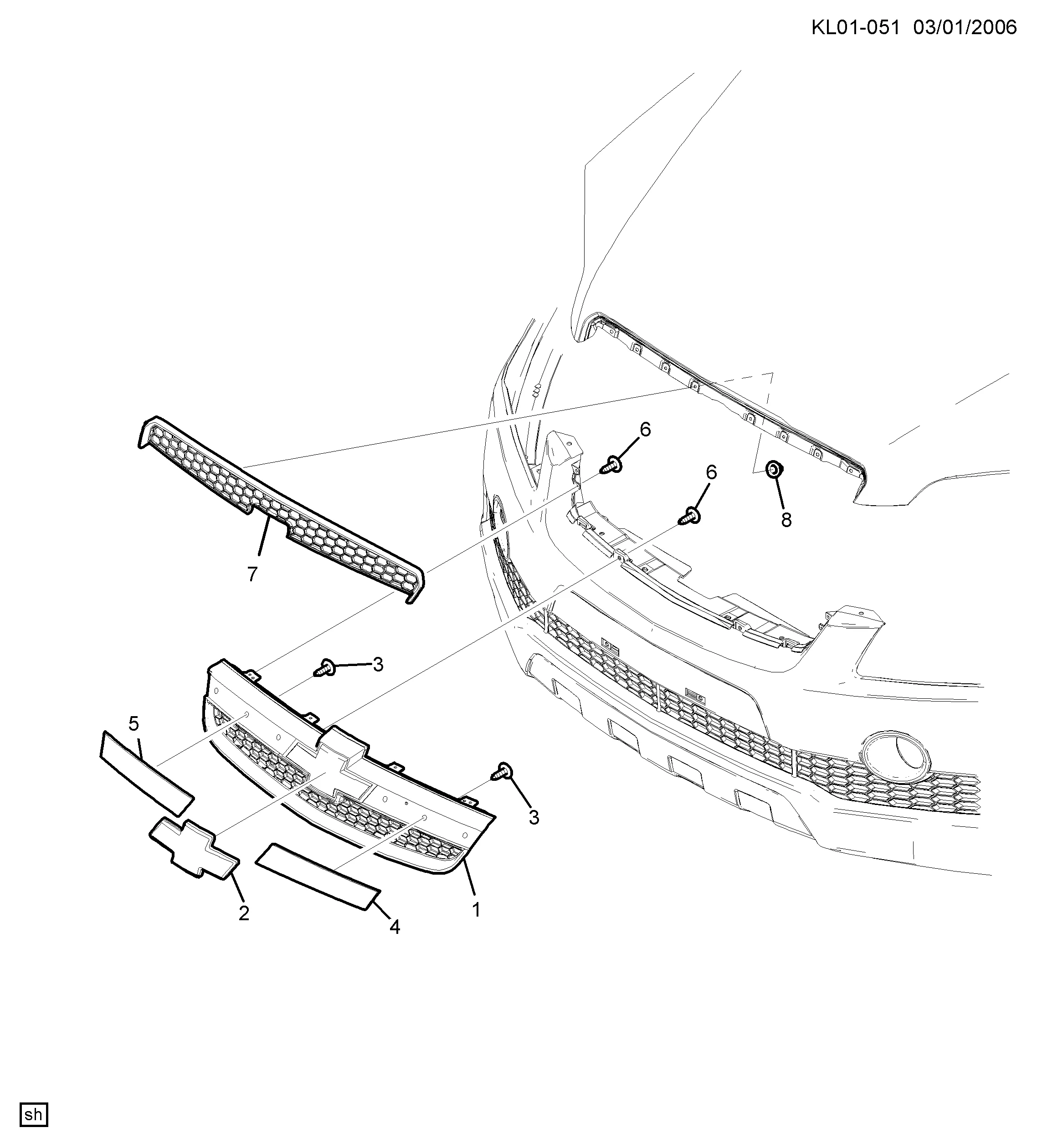 РЕШЕТКА/РАДИАТОР (Y9Y)