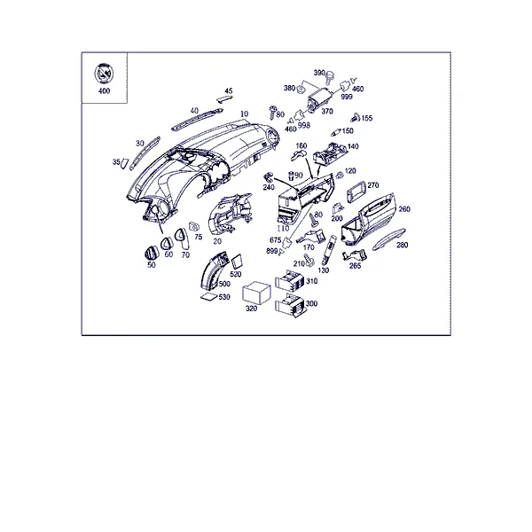 ПЕРЕДНЯЯ ПАНЕЛЬ И ВЕЩЕВОЙ ЯЩИК С ПОДУШКОЙ БЕЗОПАСНОСТИ ПЕРЕДН.ПАССАЖИРА