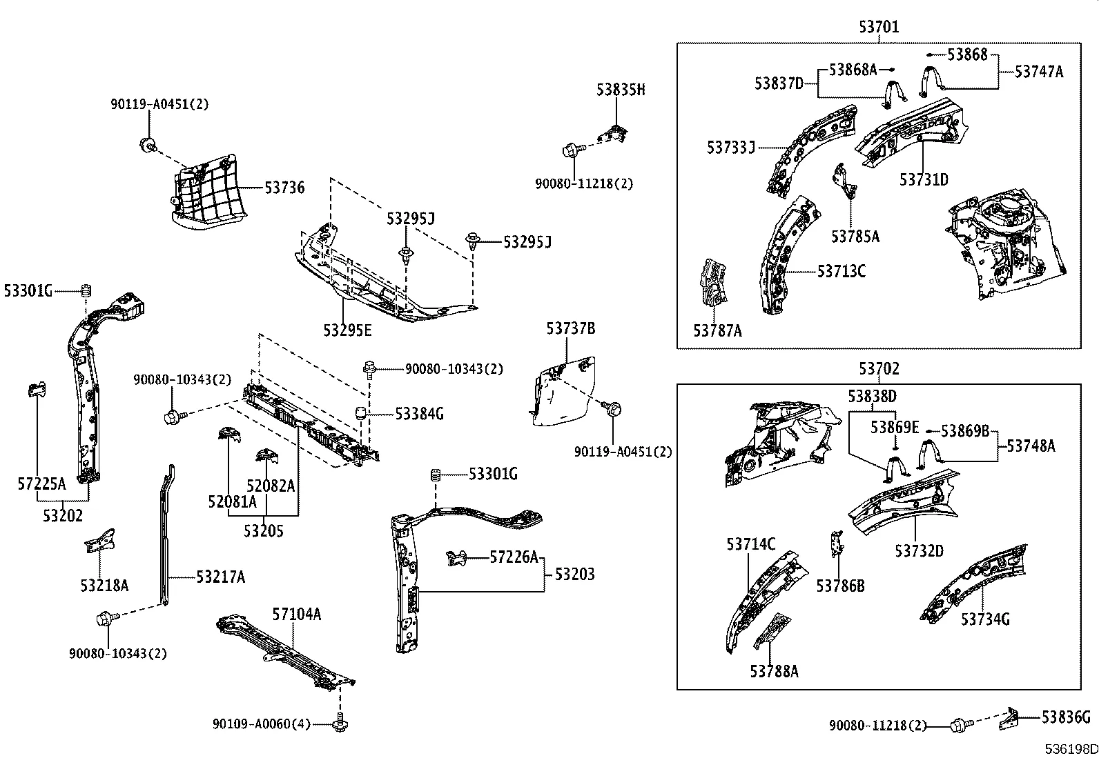 FRONT FENDER APRON & DASH PANEL