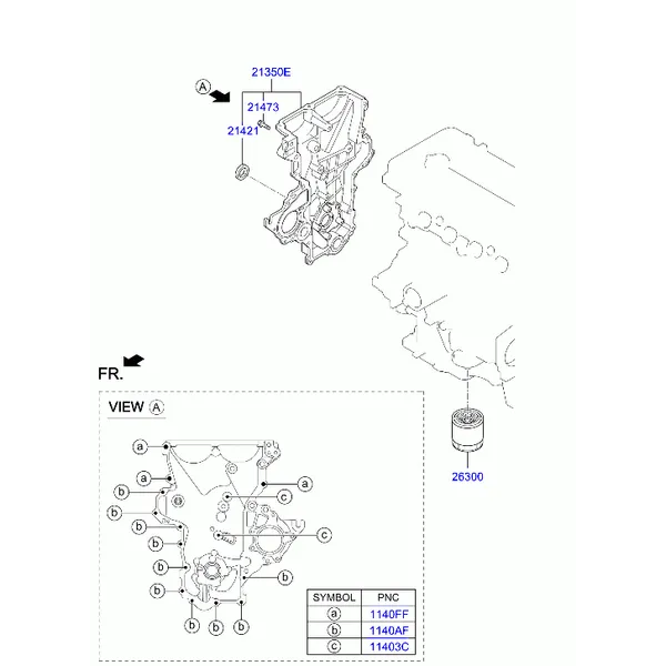 FRONT CASE & OIL FILTER