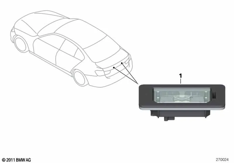 Светодиодн.фонарь подсветки номерн.знака