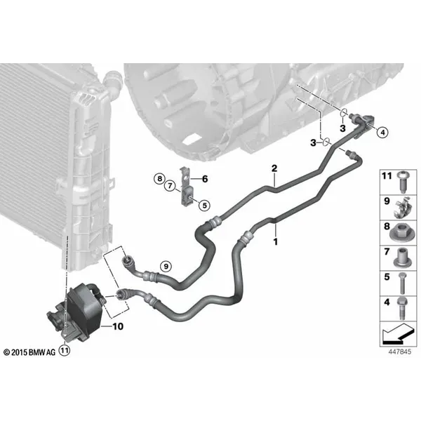 Трубопровод масл.радиатора/теплообменник