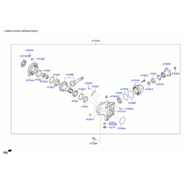 коробка раздаточная в сборе