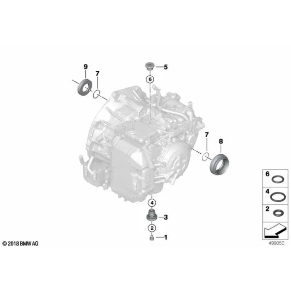 Уплотнения и дополнительные элементы АКПП GA8G45AW