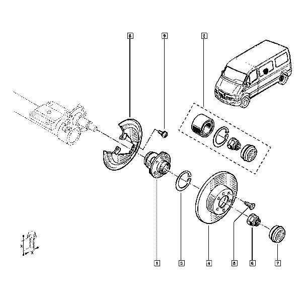 Хвостовик - Тормозной диск