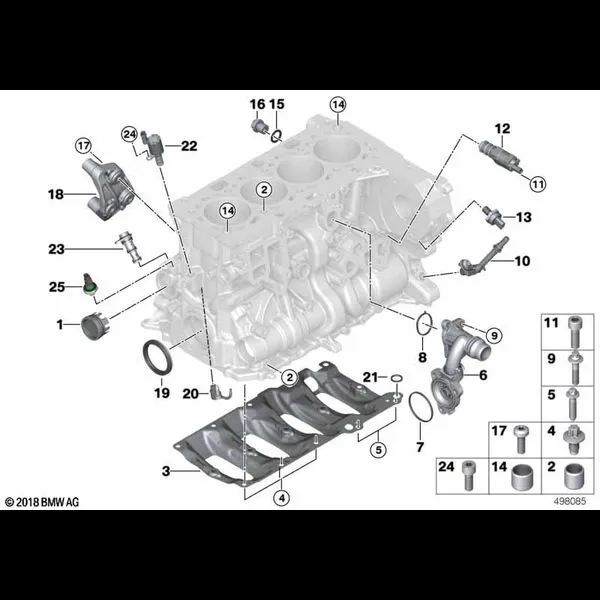 Блок цилиндров/дополнительные элементы