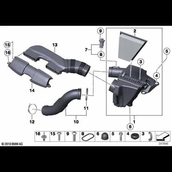 Глушитель шума всас./смен.элем.фил./HFM