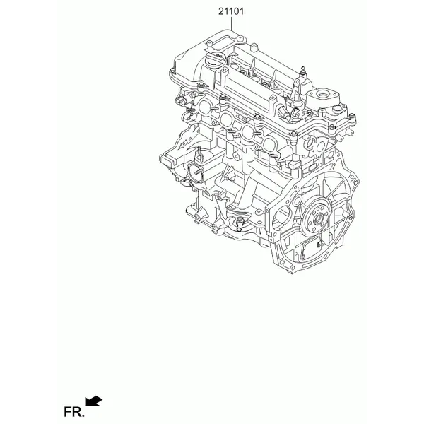 Подрамник двигателя в сборе