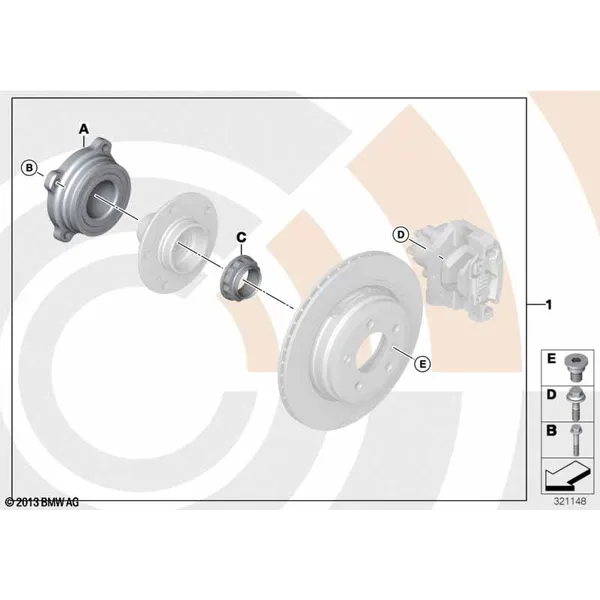 Ремкомплект подшипника ступицы кол.Зд
