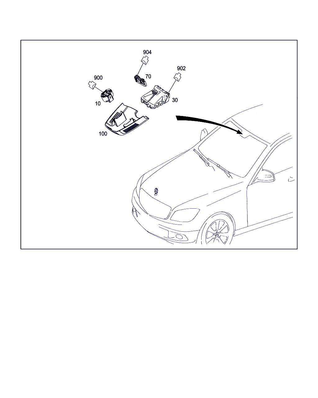 ДАТЧИКИ, КАМЕРА И ПЕРЕКЛЮЧАТЕЛЬ ЗА ВЕТРОВЫМ СТЕКЛОМ