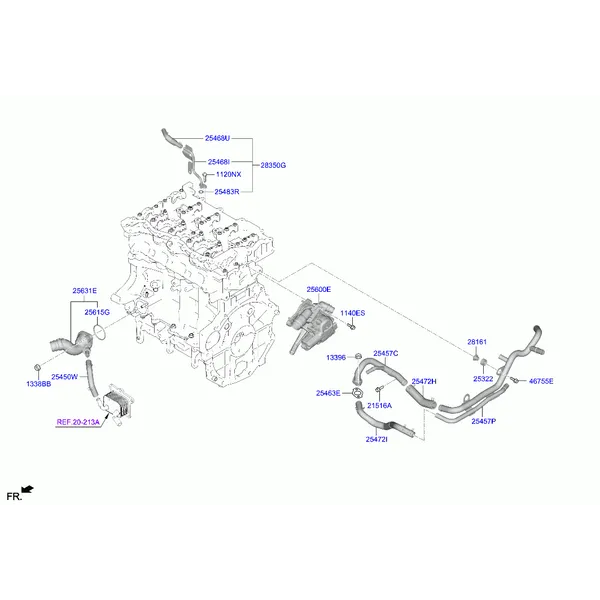 Шланг и трубопровод охлаждающей жидкости