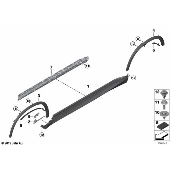 Накладка M порог / арка колеса