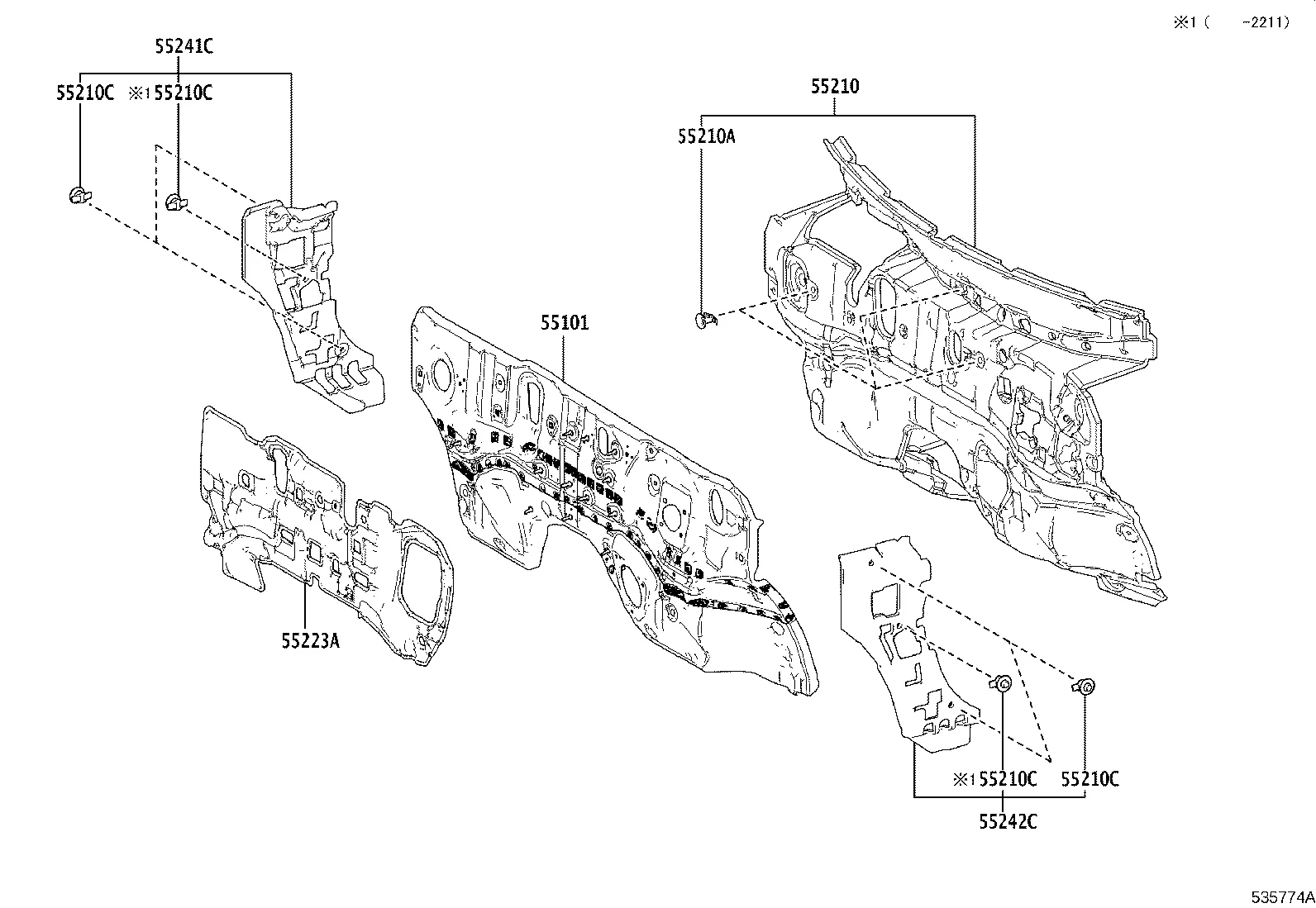 FRONT FENDER APRON & DASH PANEL