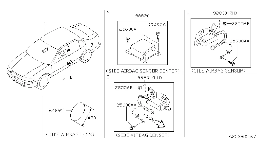 Электрический блок; AIRBAG SENSOR