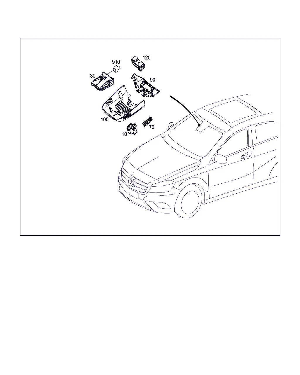 ДАТЧИКИ, КАМЕРА И ПЕРЕКЛЮЧАТЕЛЬ ЗА ВЕТРОВЫМ СТЕКЛОМ