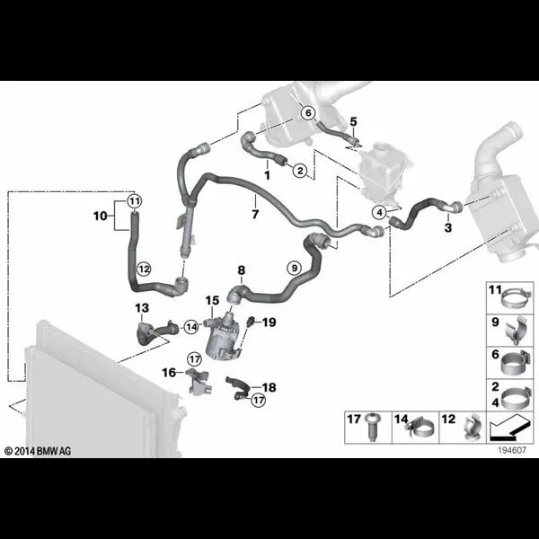 Водяные шланги сист.охл. наддув.воздуха