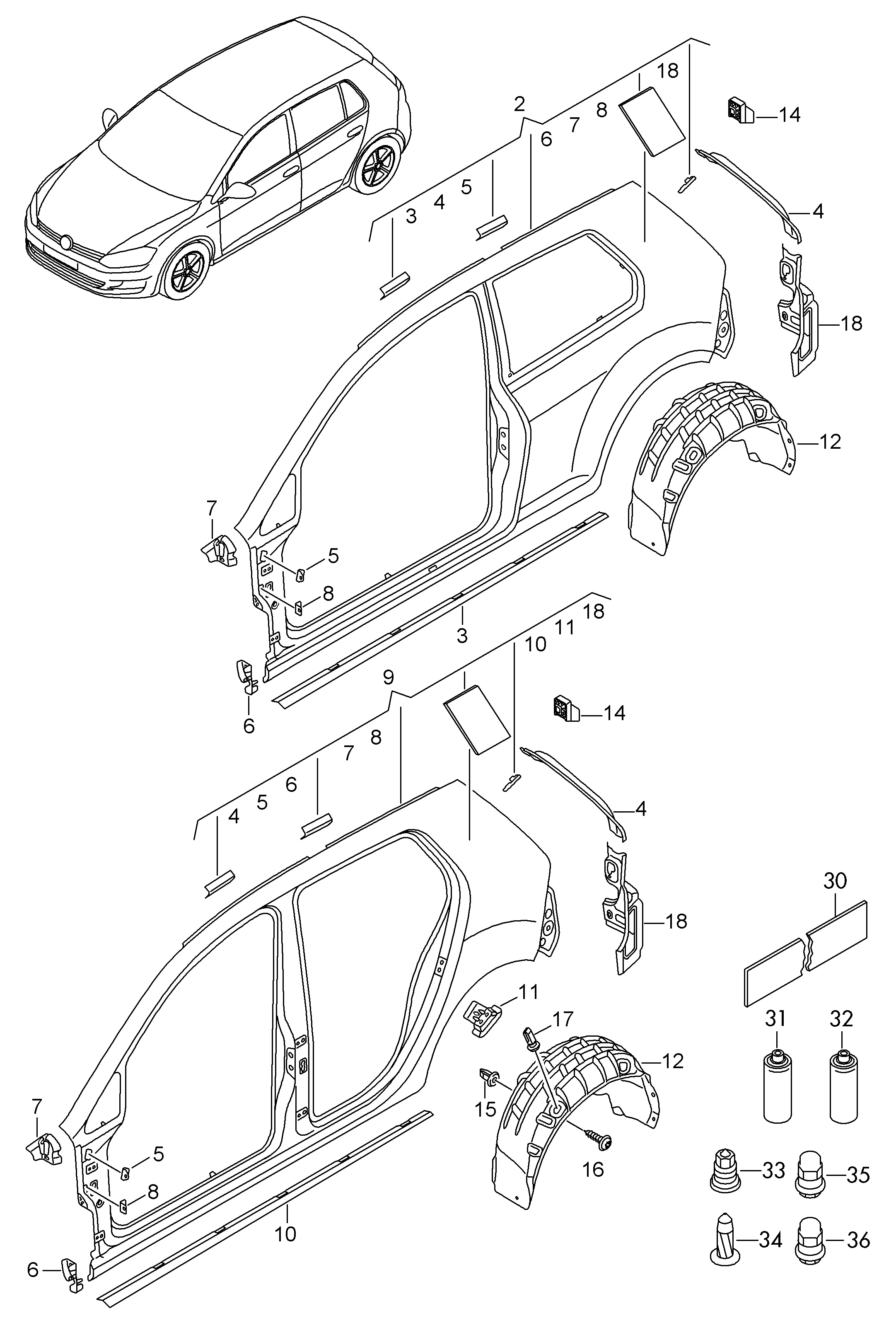 Боковина Пластмассовый подкрылок