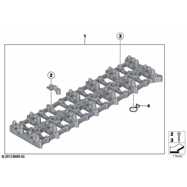 Головка блока ц./промеж.часть картера