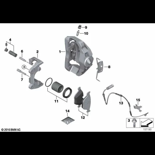 Датчик износа торм.накладки пер.колеса