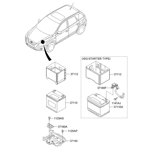 Аккумуляторная батарея и провода