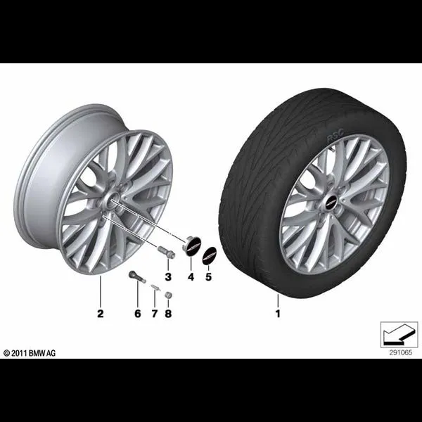 Л/с диск JCW Cross Spoke R134