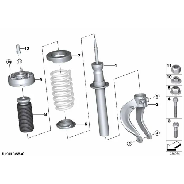 Амортизац.стойка Пд, дополнит.элементы