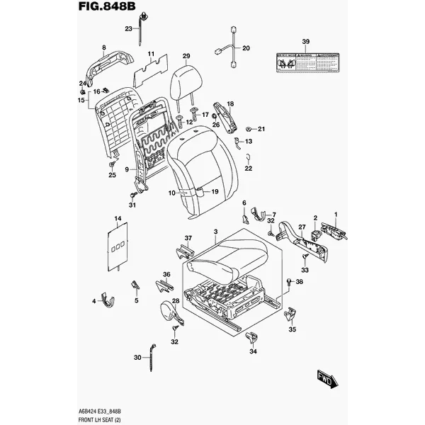 848B - ПЕРЕДНЕЕ ЛЕВОЕ СИДЕНЬЕ (W_PW_SE:(10MODEL,11MODEL,12MODEL))
