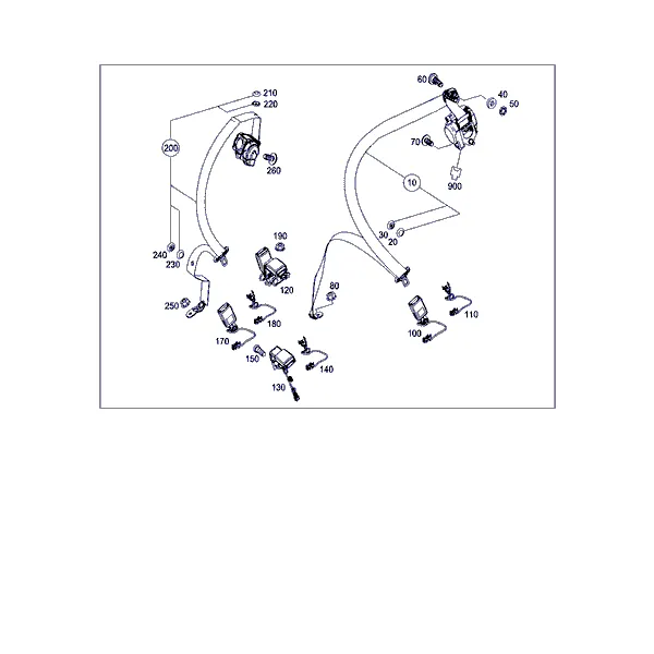 РЕМЕНЬ БЕЗОПАСНОСТИ ЗАДНЕГО СИДЕНЬЯ