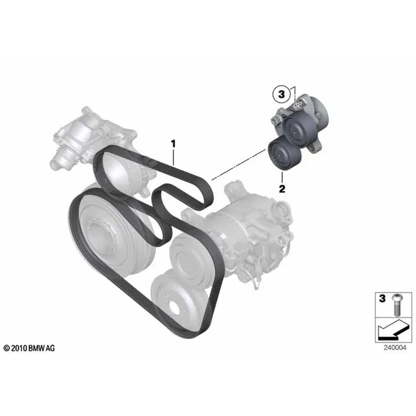 Ременный привод кондиц.и усил.рул.прив.