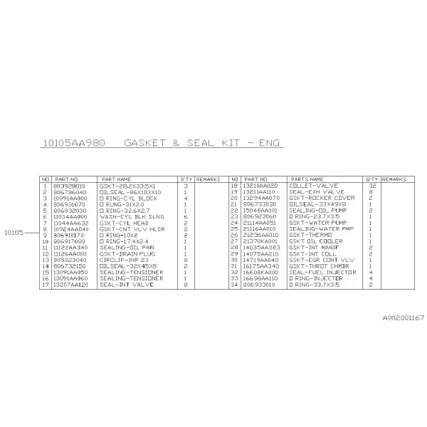 Комплект прокладок и сальников двигателя