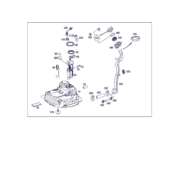 ТОПЛИВНЫЙ БАК С НАВЕСНЫМИ ЭЛЕМЕНТАМИ