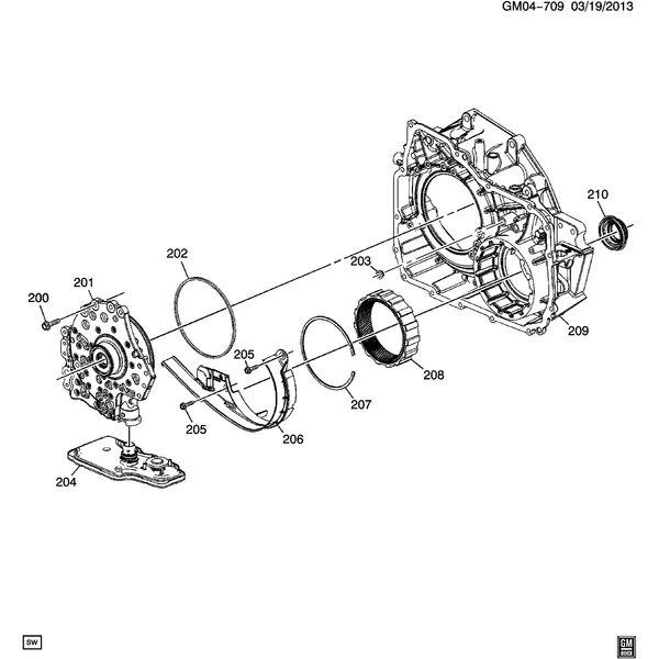 AUTOMATIC TRANSMISSION (MH8) (6T40) TORQUE CONVERTER & FLUID PUMP HOUSING
