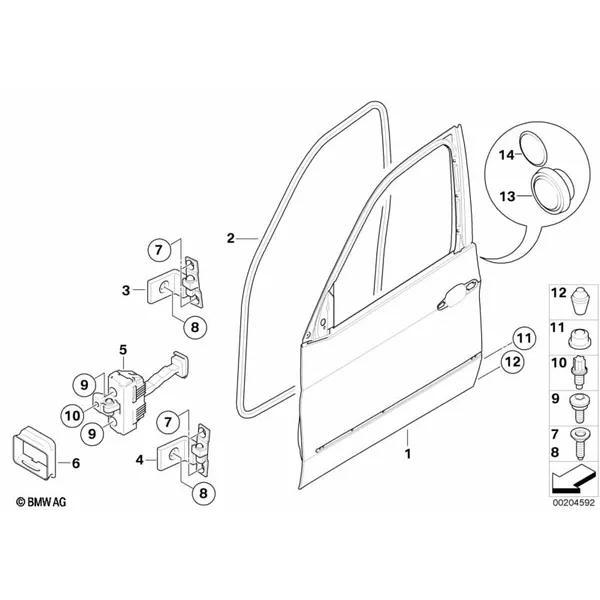 Дверь Пд, петли/ограничитель двери